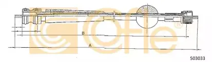 S03033 COFLE Тросик спидометра