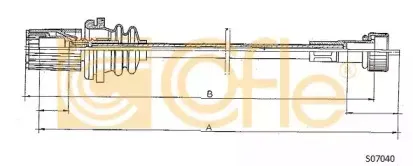 S07040 COFLE Тросик спидометра