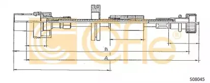 S08045 COFLE Тросик спидометра