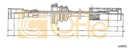 S20001 COFLE Тросик спидометра