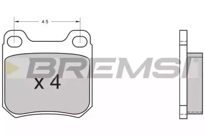 BP2368 BREMSI Комплект тормозных колодок, дисковый тормоз
