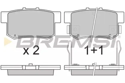 BP2483 BREMSI Комплект тормозных колодок, дисковый тормоз