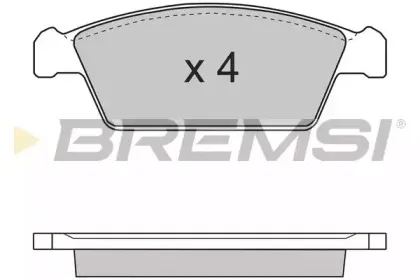 BP2668 BREMSI Комплект тормозных колодок, дисковый тормоз