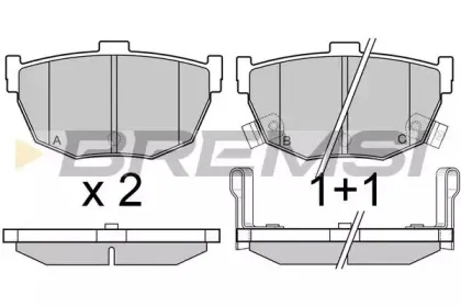 BP2967 BREMSI Комплект тормозных колодок, дисковый тормоз
