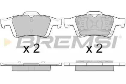 BP3091 BREMSI Комплект тормозных колодок, дисковый тормоз