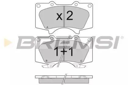 BP3139 BREMSI Комплект тормозных колодок, дисковый тормоз