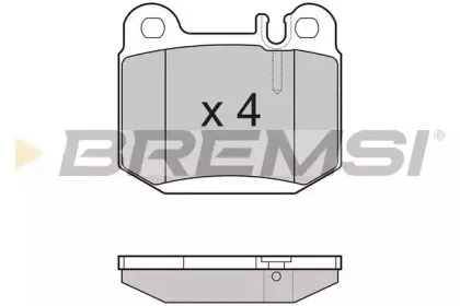 BP3177 BREMSI Комплект тормозных колодок, дисковый тормоз