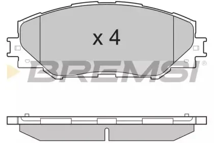 BP3250 BREMSI Комплект тормозных колодок, дисковый тормоз