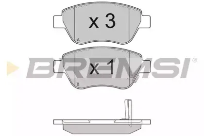 BP3294 BREMSI Комплект тормозных колодок, дисковый тормоз