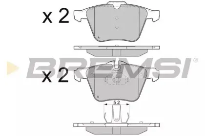 BP3299 BREMSI Комплект тормозных колодок, дисковый тормоз