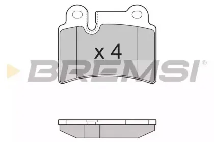 BP3302 BREMSI Комплект тормозных колодок, дисковый тормоз