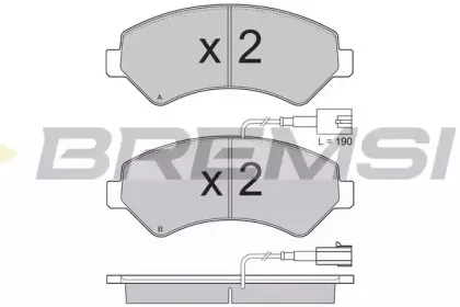BP3323 BREMSI Комплект тормозных колодок, дисковый тормоз