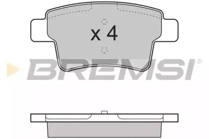 BP3331 BREMSI Комплект тормозных колодок, дисковый тормоз