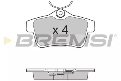 BP3387 BREMSI Комплект тормозных колодок, дисковый тормоз