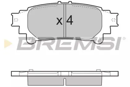 BP3482 BREMSI Комплект тормозных колодок, дисковый тормоз