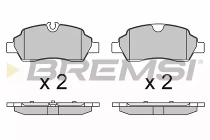 BP3652 BREMSI Комплект тормозных колодок, дисковый тормоз