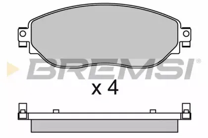 BP3653 BREMSI Комплект тормозных колодок, дисковый тормоз