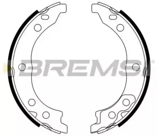 GF0187 BREMSI Комплект тормозных колодок, стояночная тормозная система