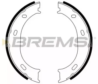 GF0306 BREMSI Комплект тормозных колодок, стояночная тормозная система