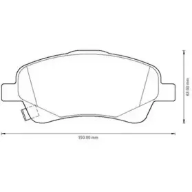 572485J JURID Комплект тормозных колодок, дисковый тормоз