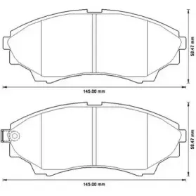 572572J JURID Комплект тормозных колодок, дисковый тормоз