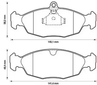 571492D JURID Комплект тормозных колодок, дисковый тормоз