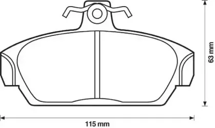 571436J JURID Комплект тормозных колодок, дисковый тормоз