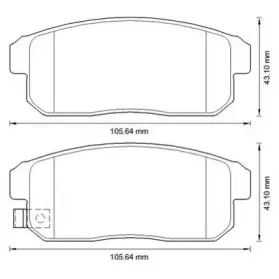 572592J JURID Комплект тормозных колодок, дисковый тормоз