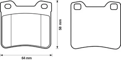 571899J JURID Комплект тормозных колодок, дисковый тормоз