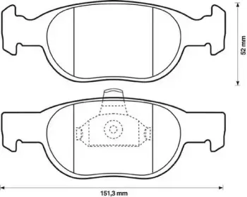 571949J JURID Комплект тормозных колодок, дисковый тормоз