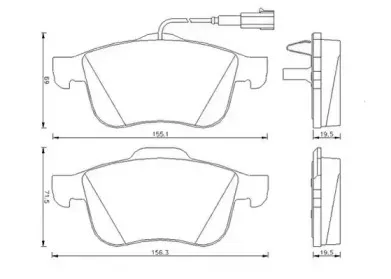 573173JC JURID Комплект тормозных колодок, дисковый тормоз