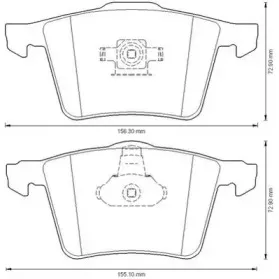 573199JC JURID Комплект тормозных колодок, дисковый тормоз