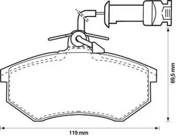 571864D JURID Комплект тормозных колодок, дисковый тормоз