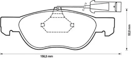 571888JC JURID Комплект тормозных колодок, дисковый тормоз