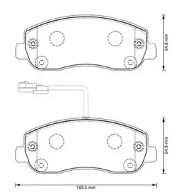 573357J JURID Комплект тормозных колодок, дисковый тормоз