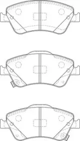 572524J JURID Комплект тормозных колодок, дисковый тормоз