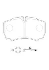 2912309560 JURID Комплект тормозных колодок, дисковый тормоз