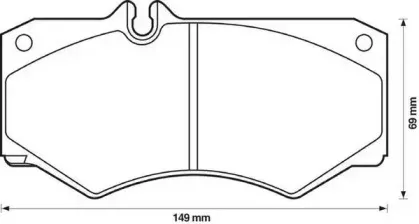 571272J JURID Комплект тормозных колодок, дисковый тормоз