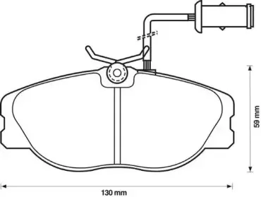 571365J JURID Комплект тормозных колодок, дисковый тормоз