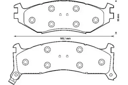 571515J JURID Комплект тормозных колодок, дисковый тормоз