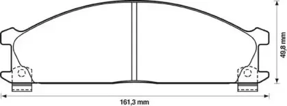 572373J JURID Комплект тормозных колодок, дисковый тормоз