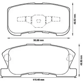 572565J JURID Комплект тормозных колодок, дисковый тормоз