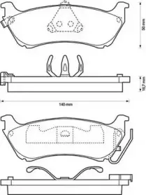 573035J JURID Комплект тормозных колодок, дисковый тормоз
