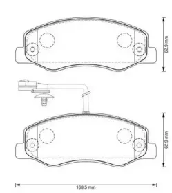 573358J JURID Комплект тормозных колодок, дисковый тормоз