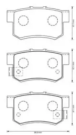 573375J JURID Комплект тормозных колодок, дисковый тормоз