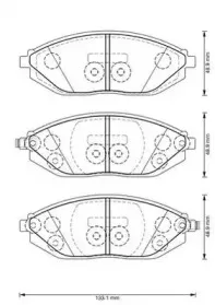 573385J JURID Комплект тормозных колодок, дисковый тормоз