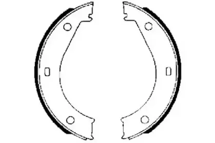 361266J JURID Комплект тормозных колодок, стояночная тормозная система