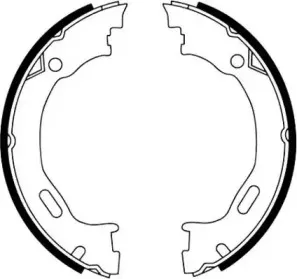 362424J JURID Комплект тормозных колодок, стояночная тормозная система