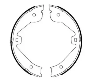 362440J JURID Комплект тормозных колодок, стояночная тормозная система