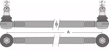 JSS1256 JURATEK Продольная рулевая тяга